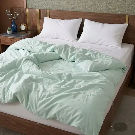Flame Retardant Duvet Protector Waterproof - FR Green, Polypropylene product