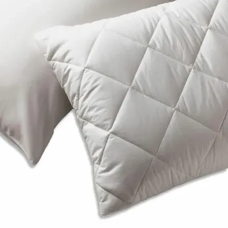 Quilted Pillow Protector Easy Care - White, Polycotton product