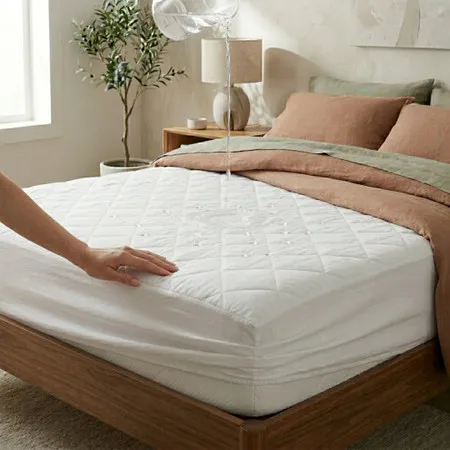 Quilted Waterproof Mattress Protector Deep Fit - White, Microfibre product