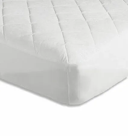 Single Quilted Mattress Protector - White, Polyester Microfibre product