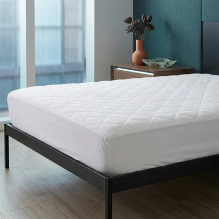 Small Double Quilted Mattress Protector - White, Polyester Microfibre product