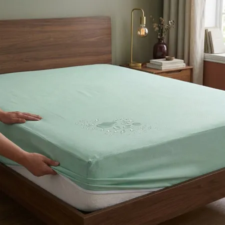 Waterproof FR Mattress Protector - Green Tint, Polypropylene product