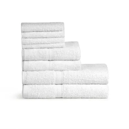 6-Piece Towel Set 450GSM - White, Cotton image