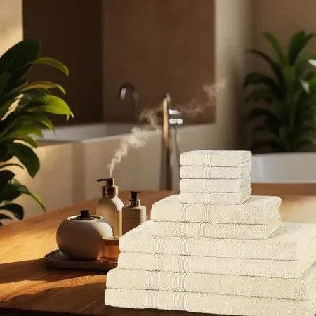 10-Piece Towel Bale Set 500GSM - White, Cotton