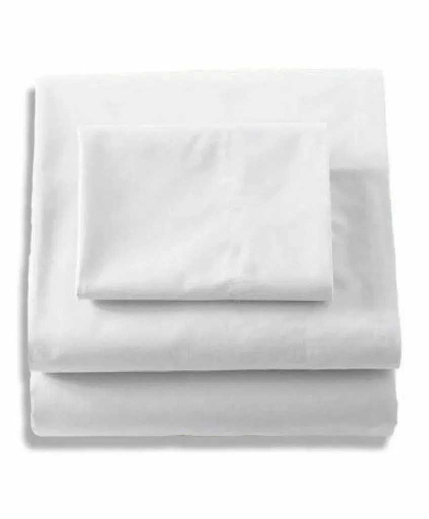 Single Deep Fitted Sheet 180 Thread Count - White, Cotton Blend by The Towel Shop