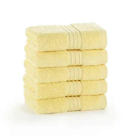 12-Pack Face Cloths 700gsm - Lemon, Cotton