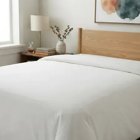 200TC Percale Duvet Cover - White, Cotton product