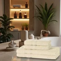 4-Piece Towel Bale Set 500GSM - Cream, Cotton alternate view