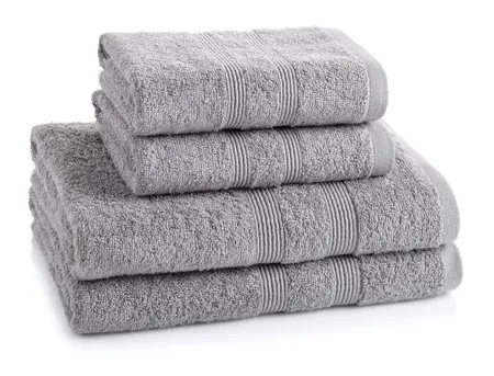 4-Piece Towel Bale 500 GSM - Light Grey, Cotton image
