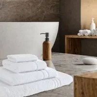 400 GSM Cotton Towel Set - White, Ring Spun alternate view