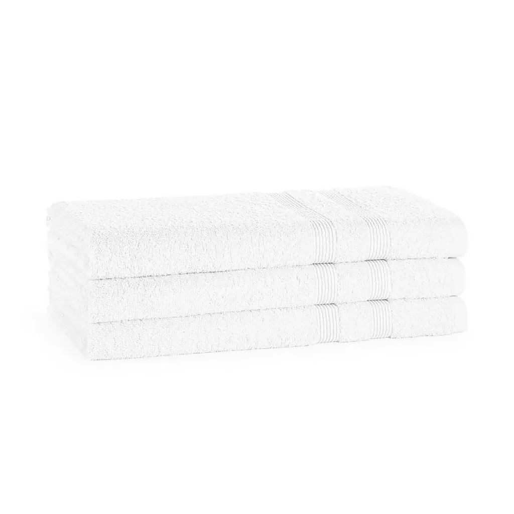400 GSM Bath Towel - White, Cotton by The Towel Shop