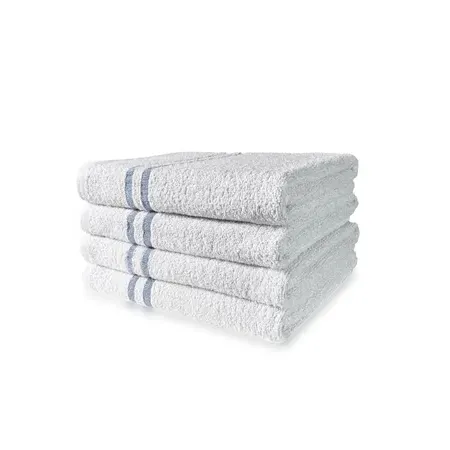 450 GSM Blue Header Bar Leisure Towel - White product