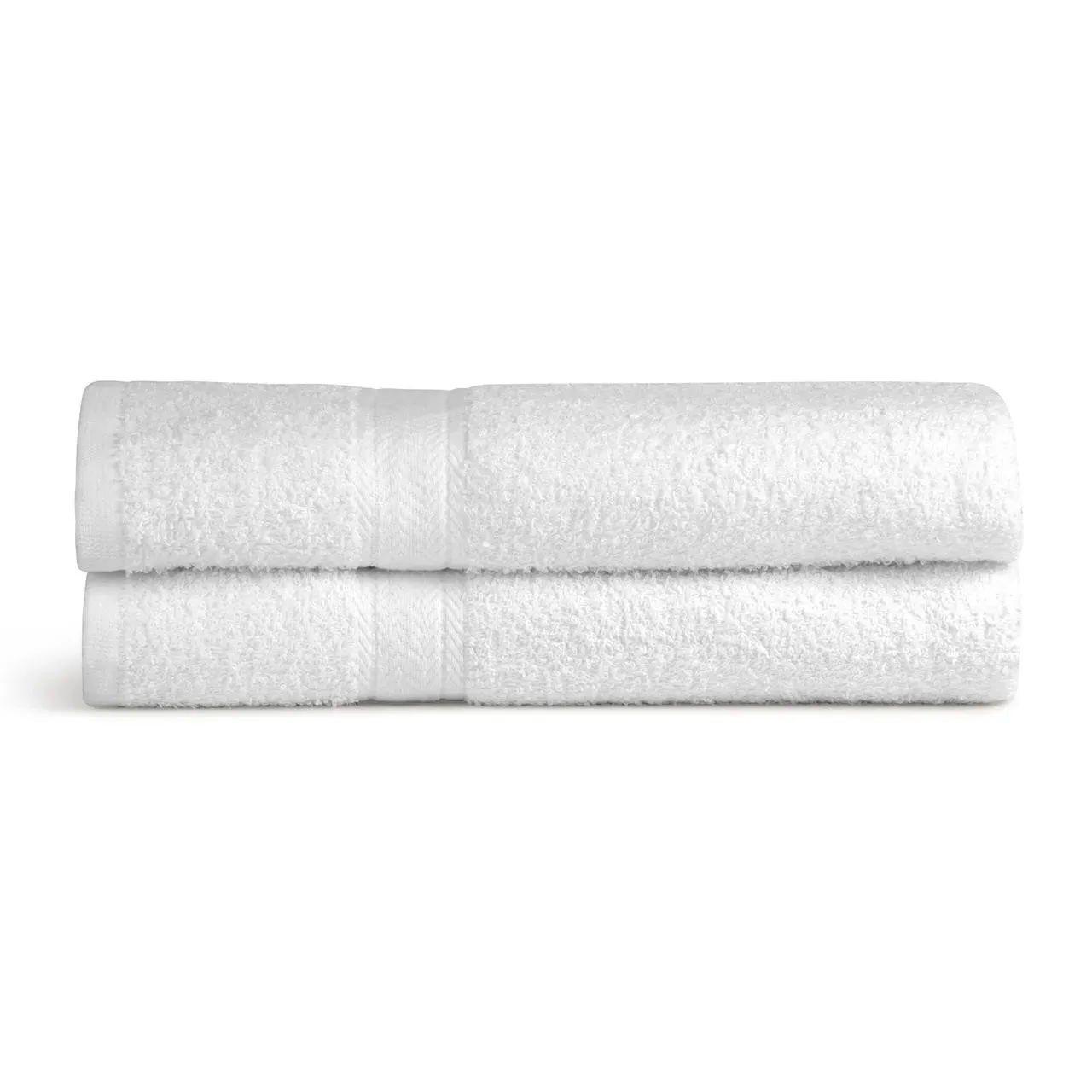 450 GSM Open End Bath Sheet - White, Cotton Rich by The Towel Shop