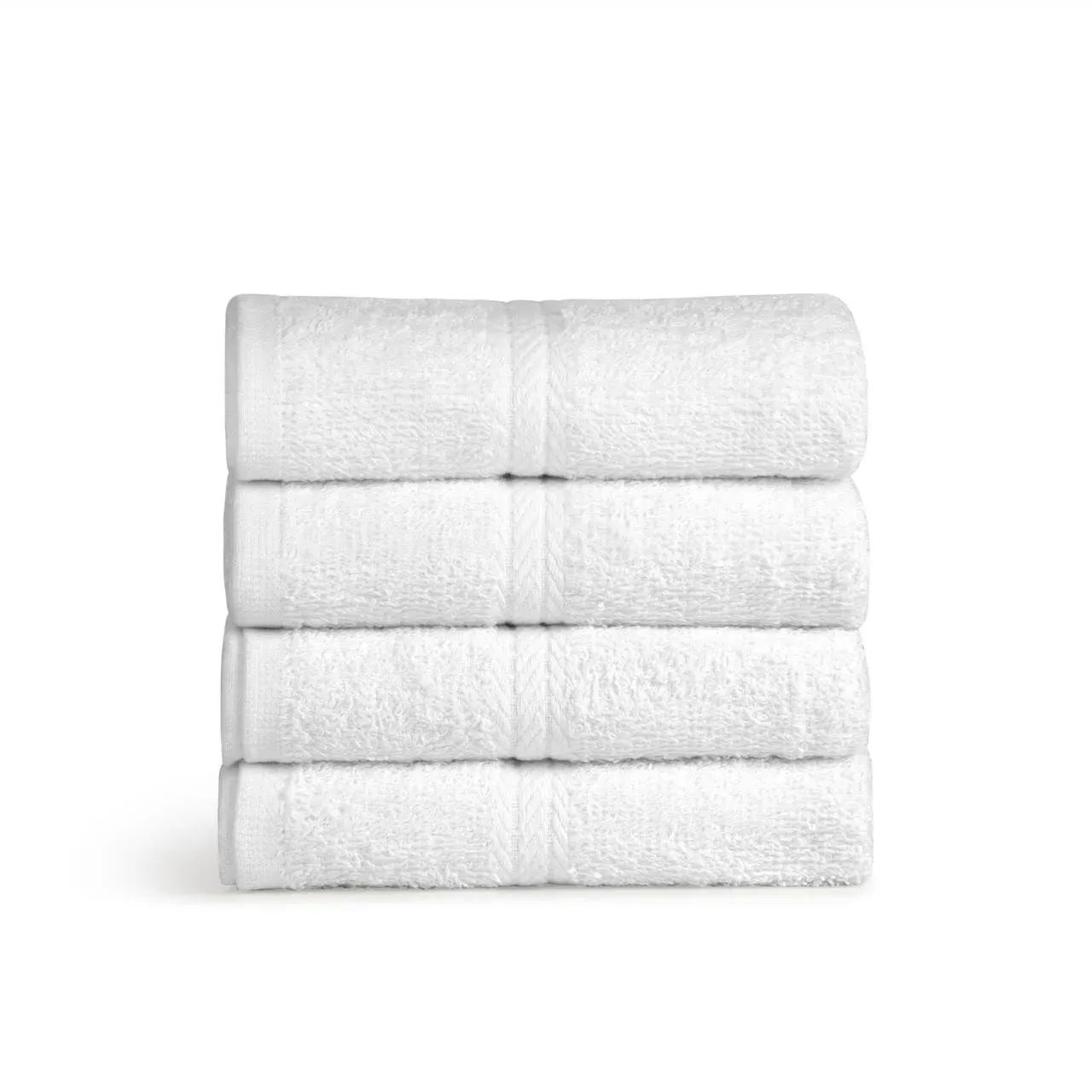 450 GSM Open End Hand Towel - White, Cotton Rich by The Towel Shop