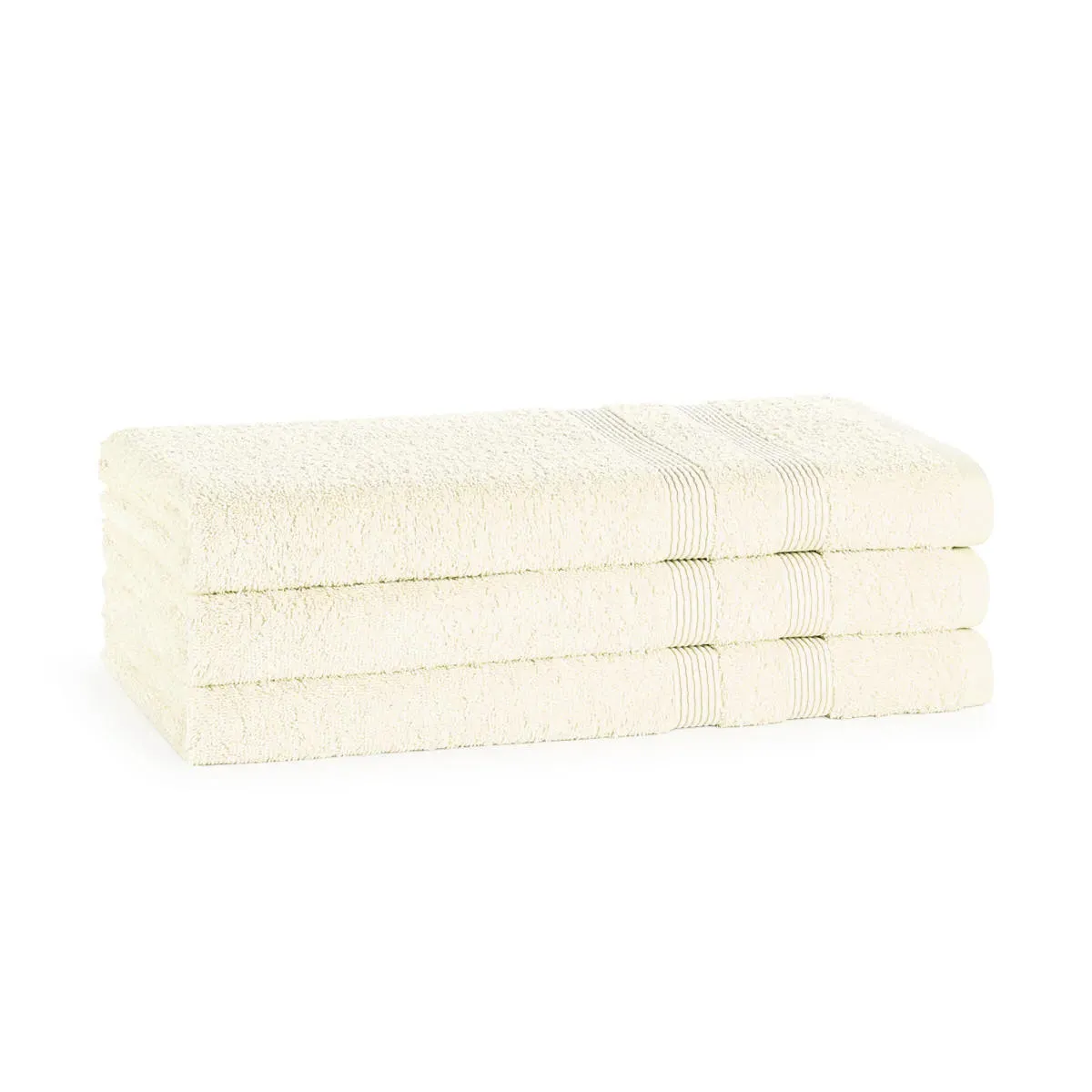 500 GSM Bath Towel - Cream, Cotton by The Towel Shop