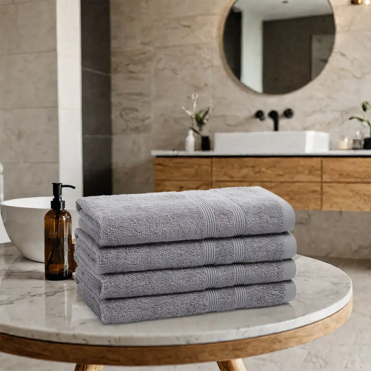 500GSM Royal Egyptian Hand Towel - Light Grey, Cotton by The Towel Shop