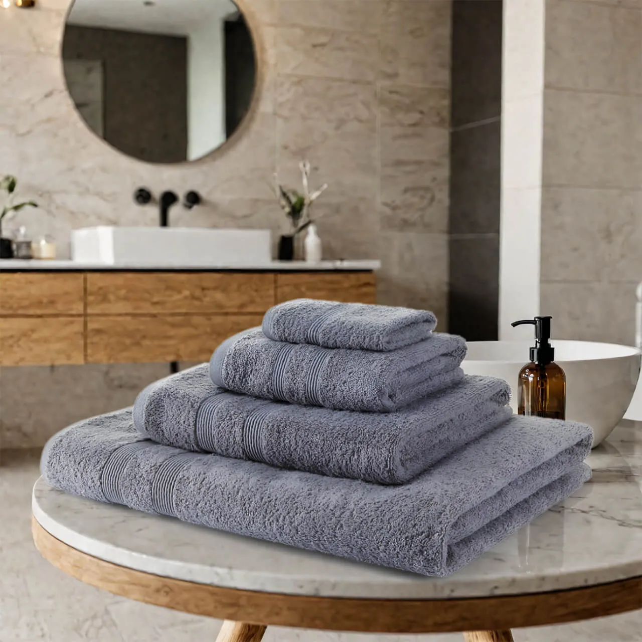 Royal Egyptian 500GSM Towel - Light Grey, Cotton by The Towel Shop