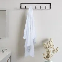 600 GSM Jacquard Hand Towels - White, Cotton alternate view