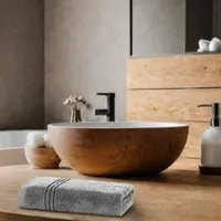 600 GSM Zero Twist Hand Towel - Charcoal, Cotton alternate view