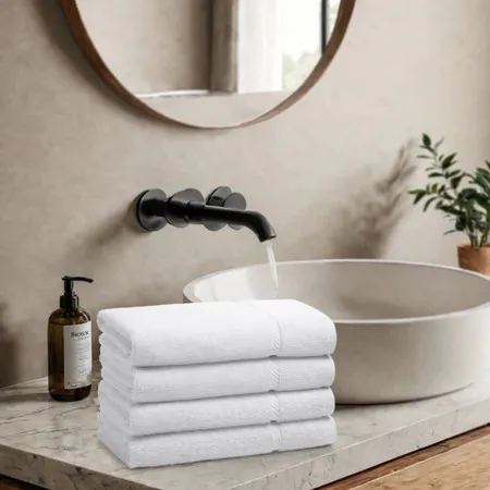 600GSM Egyptian Cotton Hand Towel - White image