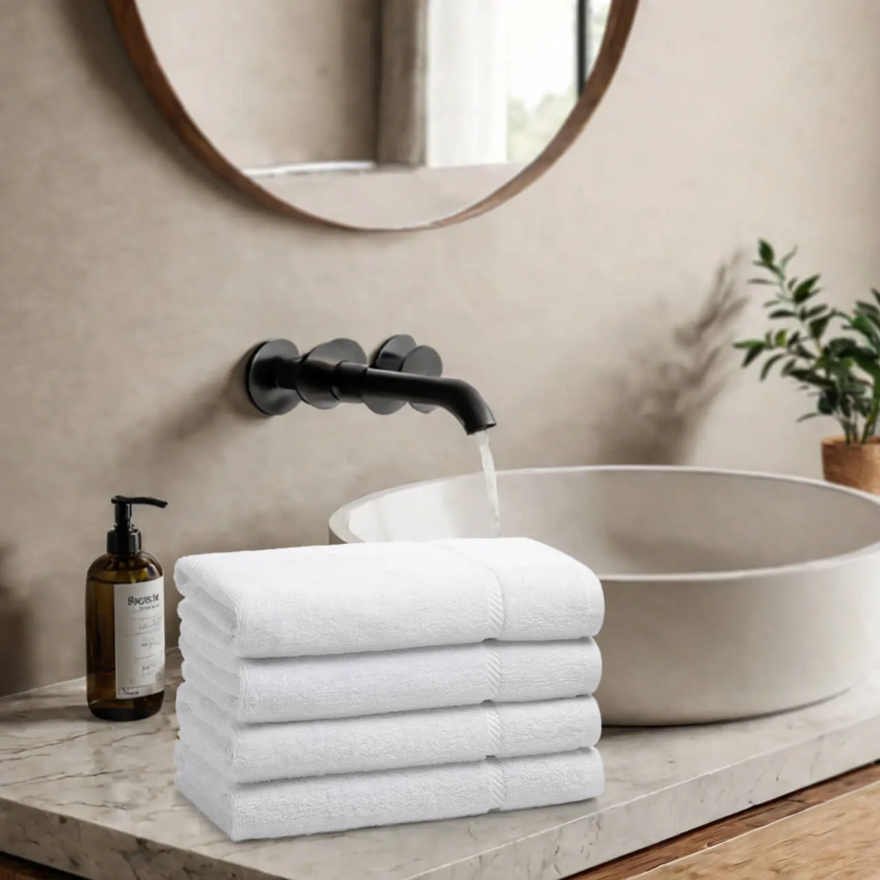 600GSM Egyptian Cotton Hand Towels - White by The Towel Shop