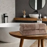 Royal Egyptian Collection Bath Sheet 600GSM - Latte, Cotton alternate view