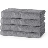 700 GSM Hand Towel - Charcoal, Cotton by The Towel Shop, image 2
