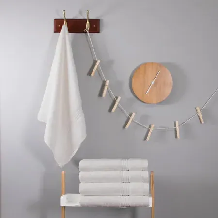 700 GSM Hand Towel - White, Bamboo Cotton image