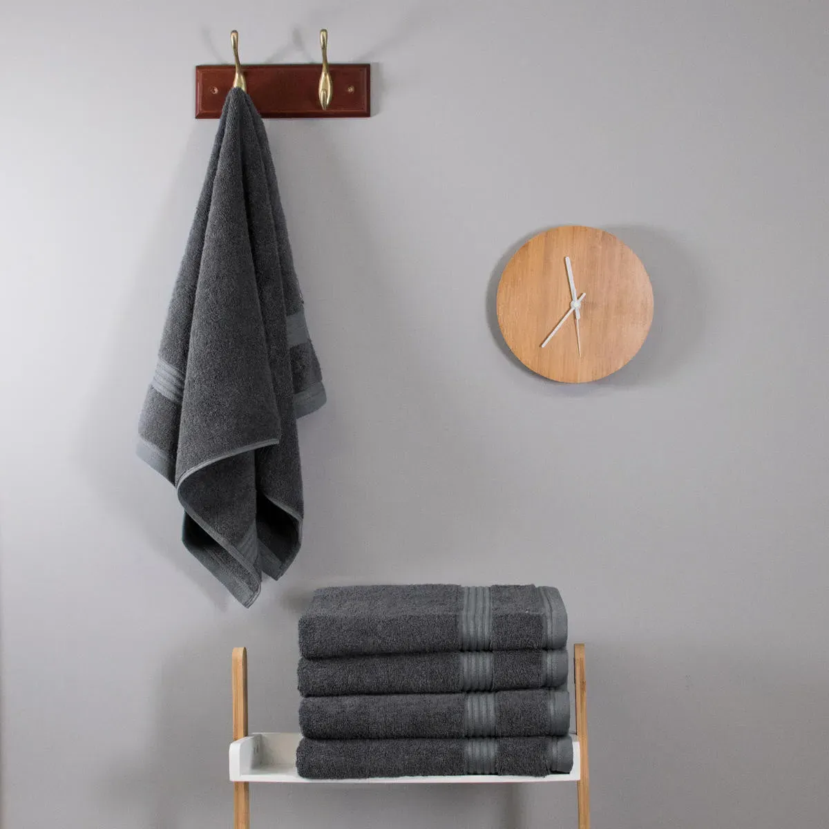 Hand Towel Set 700 GSM - Charcoal, Bamboo Cotton by The Towel Shop