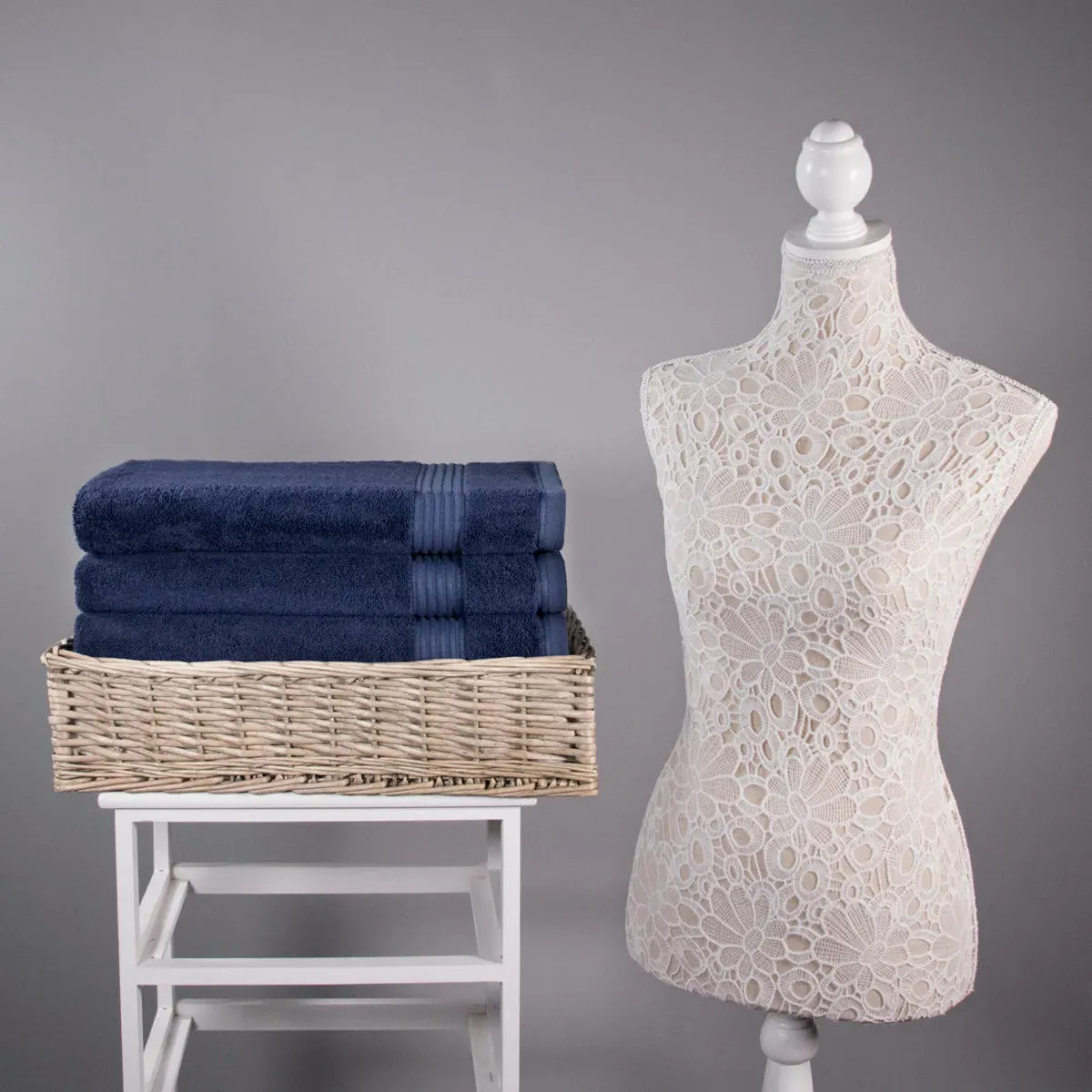 Bath Towel 700 GSM - Navy Blue, Bamboo Cotton by The Towel Shop