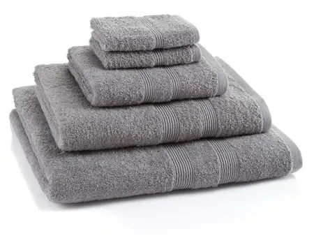9-Piece Towel Bale 500 GSM - Light Grey, Cotton