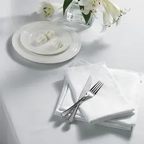 Easy Iron Polycotton Tablecloth - White product