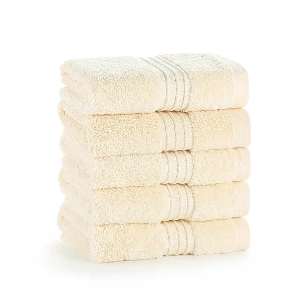 12-Pack Face Cloths 700gsm - Cream, Cotton by The Towel Shop