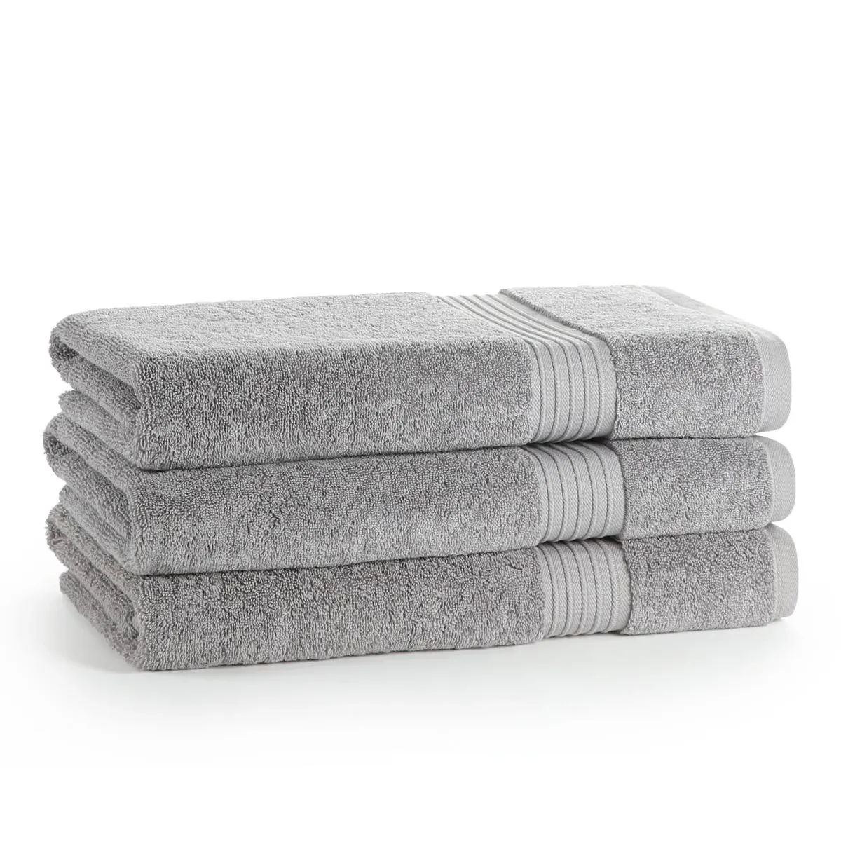 4-Pack Bath Towels 700gsm - Silver, Cotton by The Towel Shop
