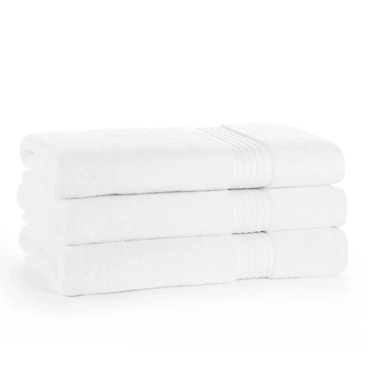 4-Pack Bath Towels 700gsm - White, Cotton by The Towel Shop