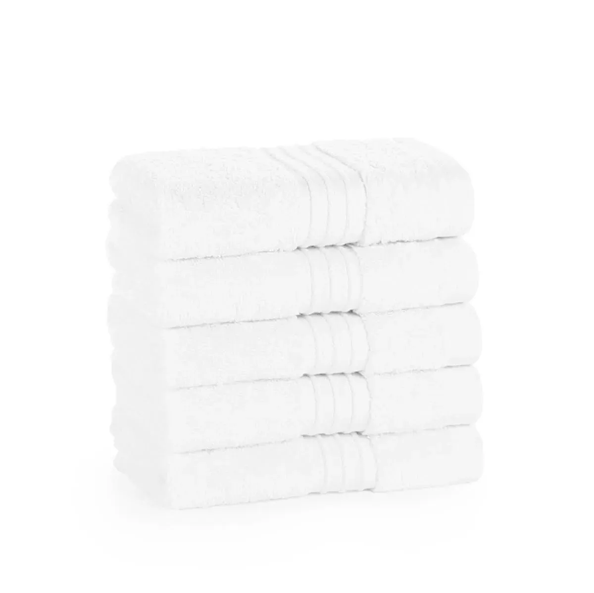12-Pack Face Cloths 700gsm - White, Cotton by The Towel Shop