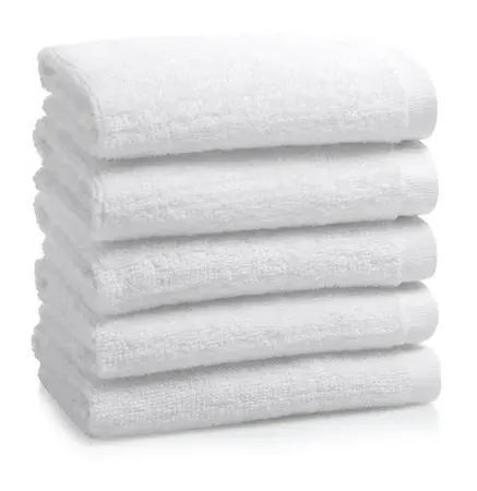 Egyptian Double Yarn Face Cloths Pack of 12 - White, Cotton product
