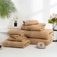 550 GSM Zero Twist Face Cloths - Latte, Cotton alternate view