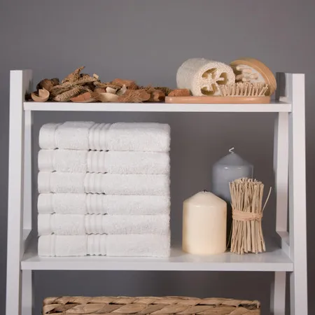 Face Cloths - White, Bamboo Cotton Blend image