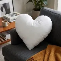 Heart Cushion Pad 16 Inch - White, Hollowfibre alternate view