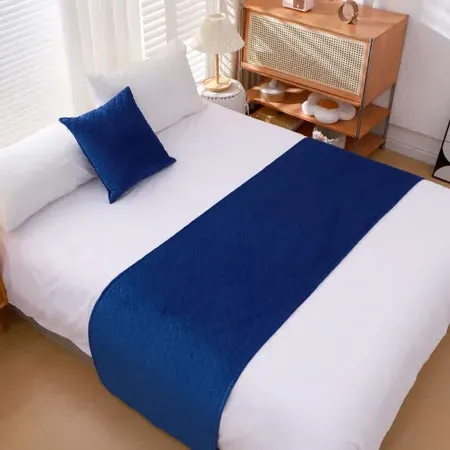 Holland Velvet Quilted Bed Runner - Light Grey product