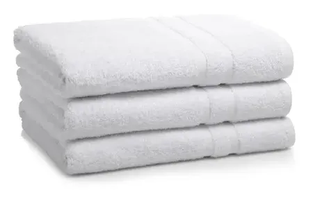 Hotel Bath Towel 400 GSM 2 Stripe - White, Cotton product