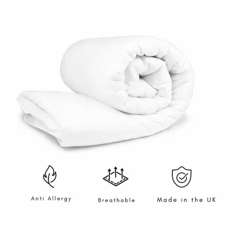 King 10.5 Tog Duvet - White, Polypropylene
