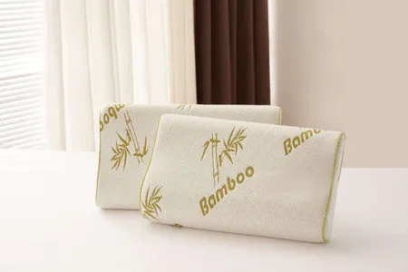 Large Memory Foam Contour Pillow - White, Bamboo Blend product