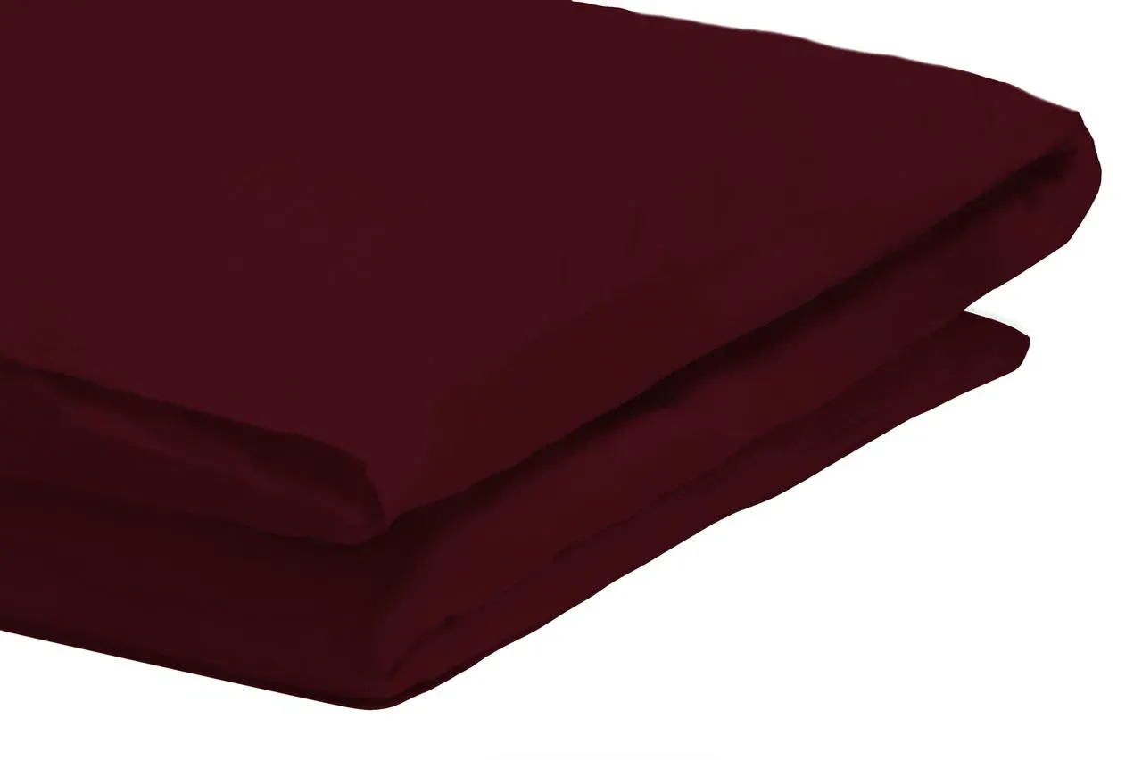 Super King Duvet Cover - Maroon Wine, Polycotton by The Towel Shop