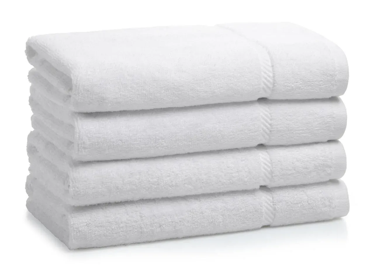 Pack of 6 Egyptian Double Yarn Hand Towels 600 GSM - White, Cotton by The Towel Shop