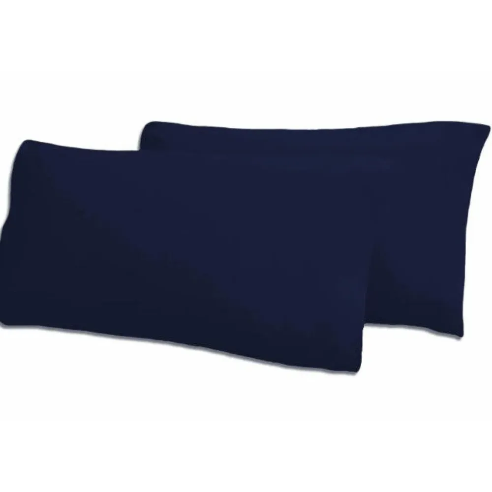 Envelope Pillowcases - Navy, Polycotton by The Towel Shop
