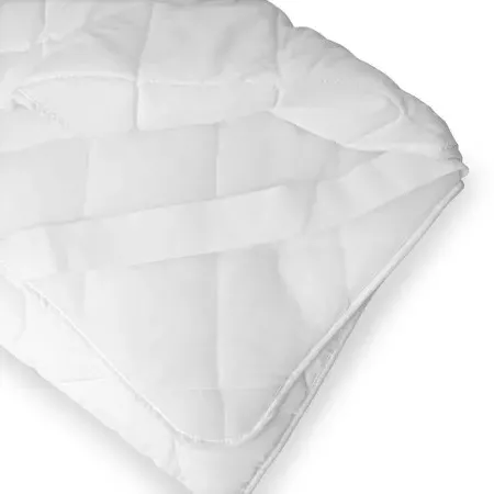 Quilted Mattress Protector with Elasticated Straps - White product