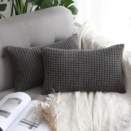 Set of 2 Cushions with Covers - Corduroy image