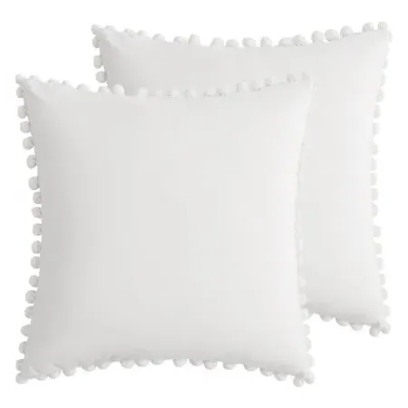 Set of 2 Cushions with Covers - Yellow, Velvet